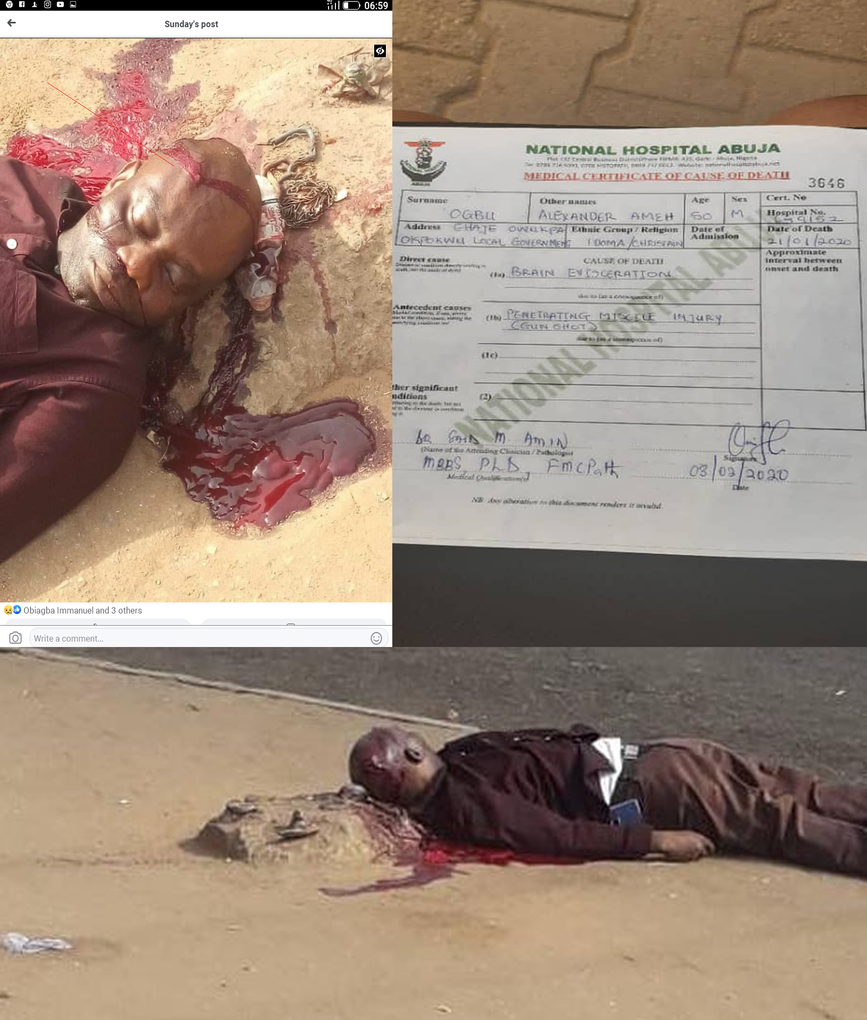 Autopsy Result Confirmed Earlier Reports of Brutal Killing of Journalist, Ogbu Alex By Police