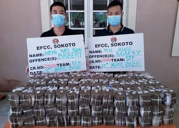 EFCC arrest, parades two Chinese for offering N100 million bribe in Sokoto